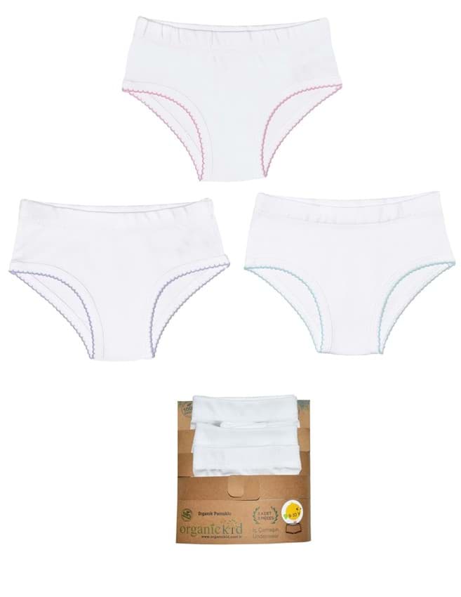 Soft Beyaz Kız Çocuk İç Çamaşır Set 3lü resmi